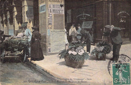 CPA Thèmes - Métiers - Paris - Rue Rivoli - Les Petits Revendeurs De Fleurs Au Panier - Edit. Du Printemps - Colorisée - Other & Unclassified