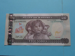 FIVE (5) NAKFA - 1997 > State Of ERITREA ( For Grade, Please See Photo ) UNC ! - Eritrea