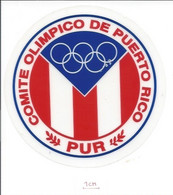 Sticker SU000204 - National Olympics Committee NOC Puerto Rico - Uniformes Recordatorios & Misc