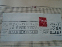 ZA413.49   Hungary  Special Postmark  1947 Budapest   Munka és Takarékosság A 3 éves Terv Pillére - Lettres & Documents