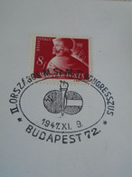 ZA413.54   Hungary  Special Postmark  1947 XI.9  Budapest 72  NATIONAL MSZMT Congress  - Soviet   USSR CCCP - Storia Postale