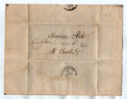 TB 3766 1852 - LAC - Lettre Taxée 25 Cts / MP DIGOIN / M. FENEON à LA MOTTE SAINT JEAN Pour Me PETIT Notaire à CHAROLLES - 1859-1959 Briefe & Dokumente