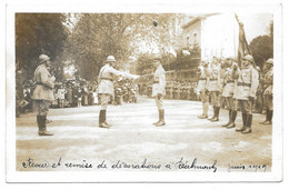 1919 REALMONT - REVUE ET REMISE DES DECORATIONS - CARTE PHOTO TARN - Guerre 1914-18