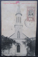 Tahiti Papeete Cathedrale  Cpa Timbrée - Polinesia Francesa