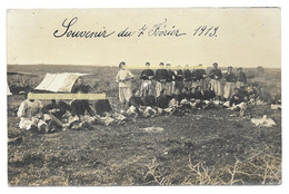 1913 TUNIS - ANTOINE TESSEYRE 4E ZOUAVES DE LA CASERNE SAUSSIER - CARTE PHOTO TUNISIE - Regimenten