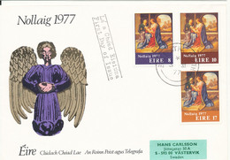 Ireland FDC 3-11-1977 Christmas Stamps Complete Set Of 3 With Cachet - FDC