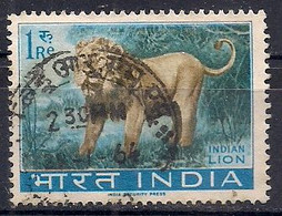 India 1962-63 - Lion Scott#366 - Used - Used Stamps