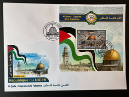 Niger 2022 Mi. ? S/S FDC 3600F Joint Issue Emission Commune Al Qods Quds Capitale De La Palestine - Islam