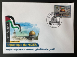 Niger 2022 Mi. ? 150F IMPERF FDC Joint Issue Emission Commune Al Qods Quds Capitale De La Palestine - Emissions Communes