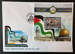 Niger 2022 Mi. ? S/S FDC IMPERF 3600F Joint Issue Emission Commune Al Qods Quds Capitale De La Palestine - Islam