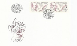 57570) Czech Republic FDC Prague 2.2 1994 Postmark Cancel - FDC