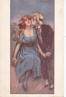 Cpa- Illustrateur Adelina Zandrino - Couple , Homme Qui Embrasse Une Femme -uff Rev Stampa N°3459- 89 / 2 - Zandrino