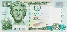 CYPRUS CHIPRE 10 POUNDS 2001 P 62c UNC SC NUEVO - Cipro