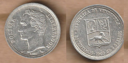 VENEZUELA  50 Céntimos 1960 Silver (.835) • 2.5 G • ⌀ 18 Mm Y# 36a, - Venezuela