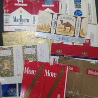 Lote 10 Marquillas Cigarrillos Cigarette Packs De Varias Famosas Marcas – Origen: USA - Contenitori Di Tabacco (vuoti)