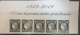 France 2019 Les 5 Timbres Haut Du Bloc 5305 Cérès 0,88 € - CERES 170 ANS DU 1ER TIMBRE FRANCAIS - - 2011-2020