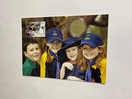 (2 N 35 A) Scout Maxicard 2008 With Matching 2008 Scout $ 1.00  Coin - Dollar