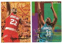 2 Cartes Panini   Basket Ball  N:16*  Dell Curry & Clyde Drexler * Fleer /1995.1996 - Basketball
