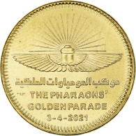 Monnaie, Égypte, Parade Dorée Des Pharaons, 50 Piastres, 2021, SPL, Acier - Egypt