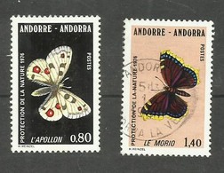 Andorre Français N°258, 259 Cote 4.40€ - Used Stamps