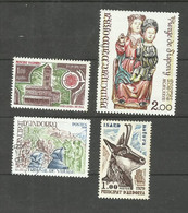 Andorre Français N°269, 271, 272, 274  Cote 4.30€ - Used Stamps