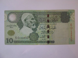 Libya 10 Dinars 2004 Banknote,see Pictures - Libya