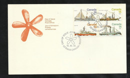 Canada Lettre Premier Jour FDC Ottawa  15/11/1978 Bloc N°685 à 688 Navires Brise-glaces  B/TB Voir Scan Soldé ! ! ! - 1971-1980