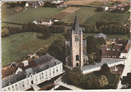 Pottes  ,(  Celles ), L'église  ,  Vue Aérienne - Celles