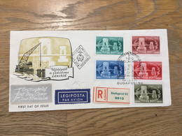 Ungarn Kettenbrücke Budapest 1962  Geschnitten  FDC Top!!! - Storia Postale