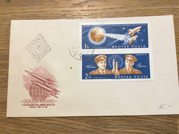Ungarn 1962 Wostok3 Und 4 Raumfahrzeuge Geschnitten !!! - Briefe U. Dokumente