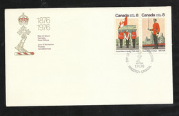 Canada Lettre Premier Jour FDC Kingston  01/06/1976 N°601/02 Centenaire Collège Militaire Royal TB Voir Scan Soldé ! ! ! - 1971-1980