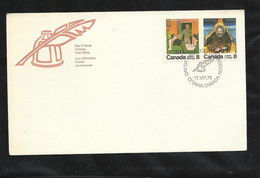 Canada Lettre Premier Jour FDC Ottawa Le 17/08/1976  N°608 Et 609 écrivains Canadiens    TB Voir Scan Soldé ! ! ! - 1971-1980