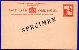 1268 MIDDLE EAST, PALESTINE 7 M. SPECIMEN POST CARD STATIONERY - Palestine