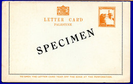 1269 MIDDLE EAST, PALESTINE 7 M. SPECIMEN LETTER CARD STATIONERY - Palestine