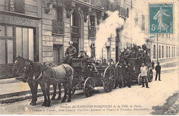 CPA Thèmes - Métiers - Service Des Sapeurs Pompiers De La Ville De Paris - N. D. Phot. - Oblitérée - Traction - Bombero