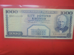 ISLANDE 1000 KRONUR 1961 Circuler (B.28) - IJsland