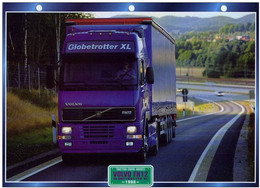 C2/ FICHE CARTONNE CAMION SERIE TRACTEUR CABINE SUEDE 1998 VOLVO FH12 GLOBETROTT - Camion