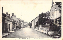 CPA - FRANCE - 18 - VESDUN - La Route De Saint Ville - Edit DENIZARD - Autres & Non Classés