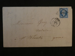 BK16 FRANCE BELLE LETTRE  1861 TROYES A  ST FLORENTIN ++NAPOLEON N°14+AFFR. INTERESSANT - 1853-1860 Napoleone III