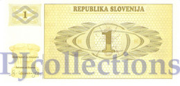 SLOVENIA 1 TOLAR 1990 PICK 1a XF+ - Slovenia
