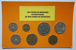 7 Pièces De Monnaies Authentiques( Dont 1 De 10f Argent)  Sous Blister  De Votre Année De Naissance 1933 ( Idée Cadeau ) - Altri & Non Classificati