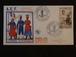 BK16 AEF    BELLE LETTRE FDC 1957 BRAZZAVILLE A PARIS FRANCE  +SURCHAGES  +AFFR. IFOISONNANT - Brieven En Documenten