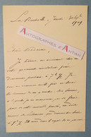 ● L.A.S 1909 Général Albert D'AMADE La Rochelle - Rue Verdière - Libourne - Bouguereau - Né à Toulouse Lettre Autographe - Político Y Militar
