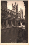 Bath - Roman  Baths And Abbey - Old Postcard - CPA - Bath