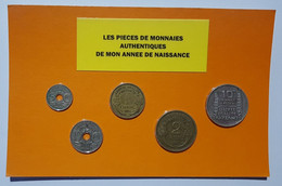 5 Pièces De Monnaies Authentiques( Dont 1 De 10f Argent)  Sous Blister  De Votre Année De Naissance 1934 ( Idée Cadeau ) - Altri & Non Classificati