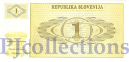 SLOVENIA 1 TOLAR 1990 PICK 1a AU/UNC - Eslovenia