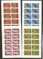 SENEGAL - 4 Planches De 10 Timbres Crustacés Marins Non Dentelés De N Y&T 305A/308A Tête-bêche- Rare Ensemble - Luxe-MNH - Sénégal (1960-...)