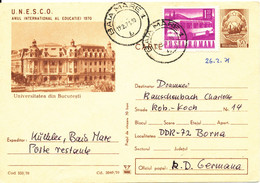 Romania Uprated Postal Stationery Card Bala Mare Sent To Germany DDR 19-2-1971 - Covers & Documents