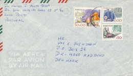 Portugal Air Mail Cover Sent To Denmark Porto - Briefe U. Dokumente