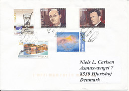 Greece Cover Sent To Denmark 11-11-2009 Topic Stamps - Lettres & Documents